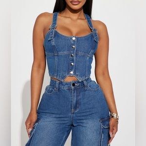 Wear Me Out Denim Corset Top - Medium
Blue Wash